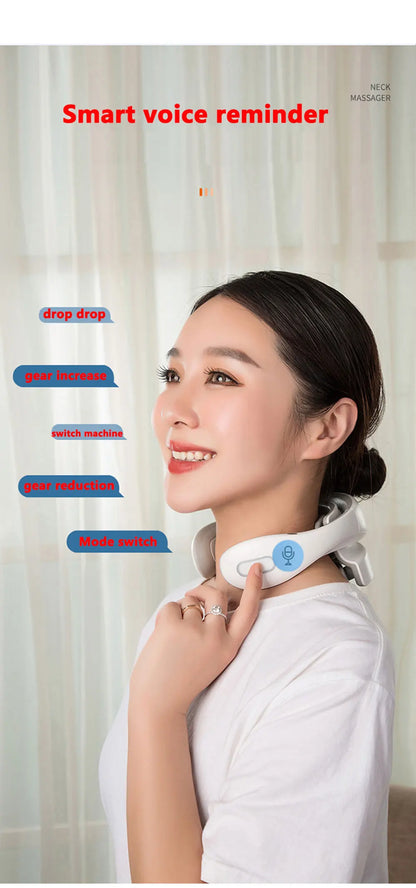 Smart Neck Massage Instrument Portable Shoulder Neck Massage Cervical Vertebra Health Care Vibrator Heating Compress Massage