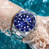 ADDIESDIVE Quartz Watch for Men 316L Stainless Steel Super Luminous Ceramic Bezel 200m Waterproof Classic Diving Men's Watch