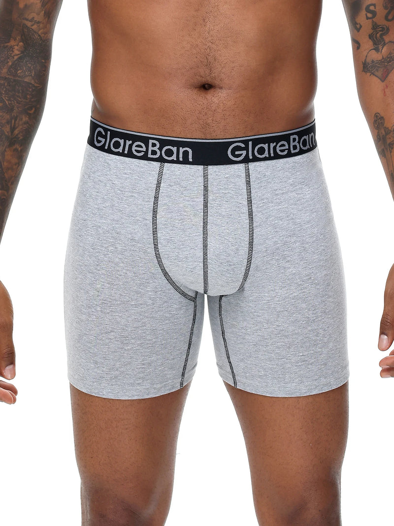 5pcs Set Mid-Long Cotton Boxer Shorts Men Underwear Male Underpants for Men Homme Boxershorts Slips Soft Panties Brand Briefs