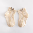 4 par/lote de calcetines finos de malla de verano para bebé, calcetines de algodón suave con dibujos animados para recién nacidos, calcetines transpirables bonitos para niñas pequeñas de princesa