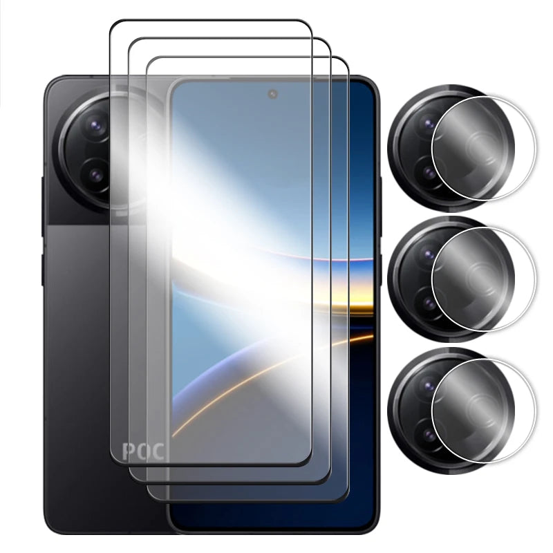 For POCO F7 Ultra Glass For Poco F7 Pro Tempered Glass 2.5D Full Cover Glue HD Screen Protector For Poco F7 Pro Ultra Lens Film