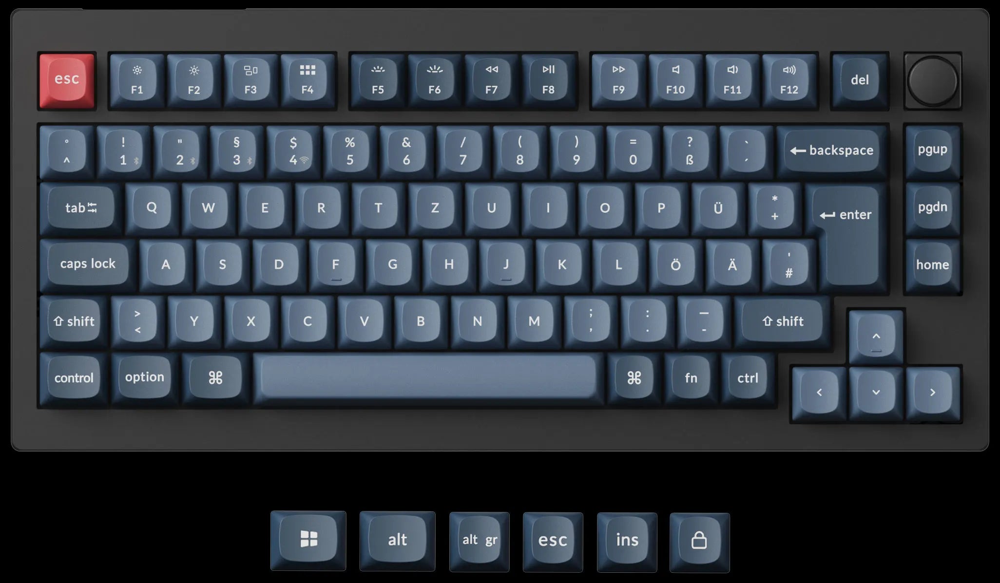Keychron V1 Max ISO Layout Collection QMK Wireless Custom Mechanical Keyboard 2.4 GHz & Bluetooth RGB Backlit Hot-Swappable