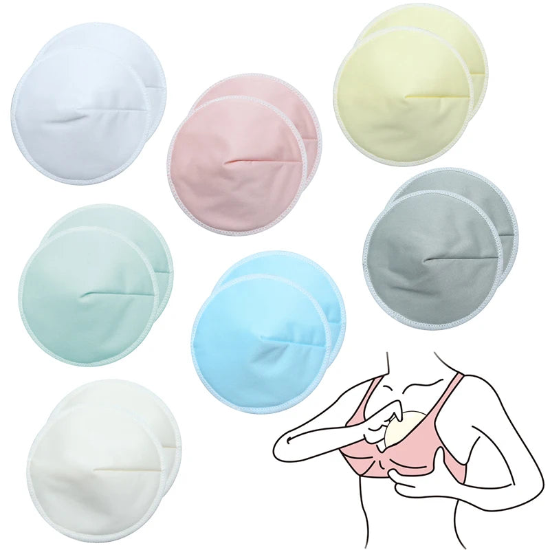 1 par = 2 protectores de lactancia de fibra de tres capas, ultrafinos, impermeables y transpirables, antidesbordamiento, para maternidad y alimentación del bebé.