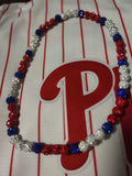Bling Baseball Necklace for Men Rhinestone Beaded Ball Necklace Baseball Players Lovers Inspired Jewelry