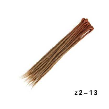 20 Polegada sintético 100% artesanal dreadlock extensões de cabelo fino crochê trançado cabelo backcombed dreads reggae estilo cabelo hippie