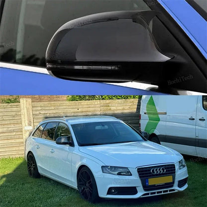 1 pair Side Trim Horn Style Rearview Mirror Caps add-on for Audi A4 S4 A5 S5 B8 8K A6 S6 4F C6, A8 S8 D3, Q3 SQ3 2012-2015 A3 8P