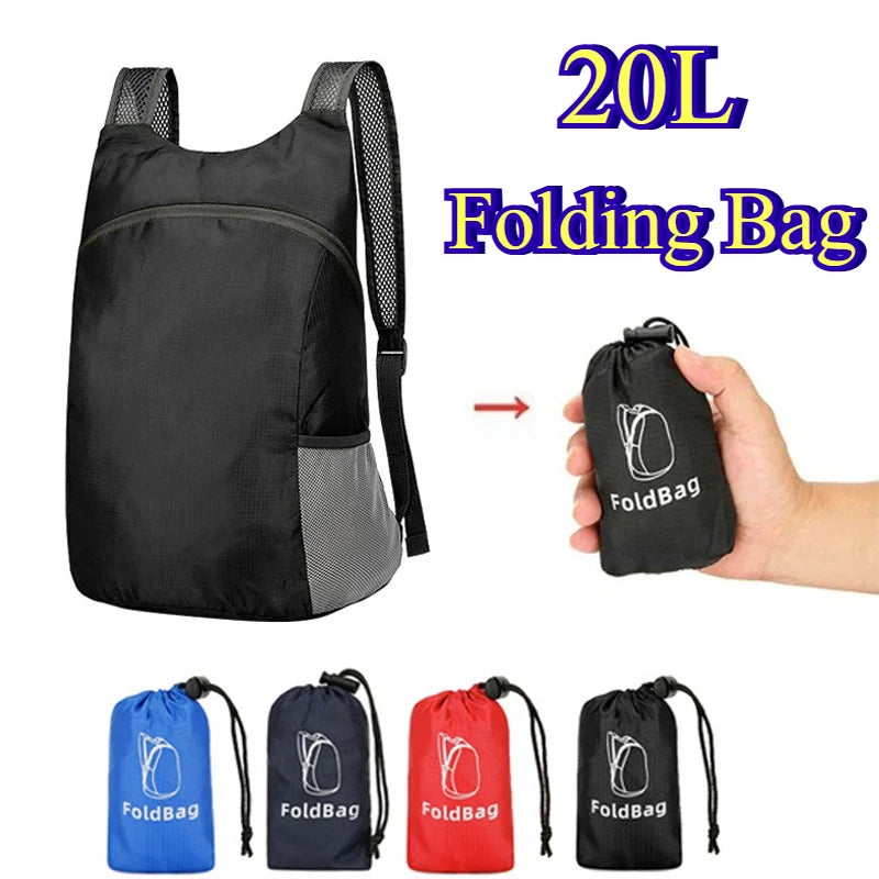 Hiking Backpack, Water-repellent Backpack Camping Backpack for Men and Women, Foldable Backpacks with Adjustable Straps
