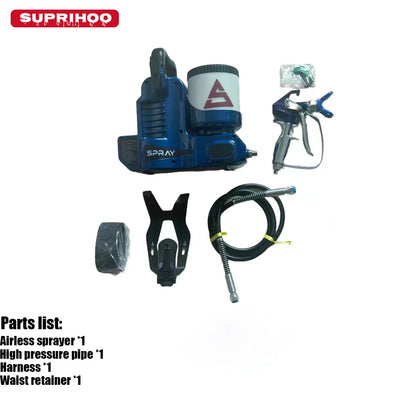 SUPRIHOO-Airless Pulverizador com Bateria De Lítio, Ajustável, Conveniente Látex Pintura Pulverização, Pintura Rastreamento, 6 Velocidade