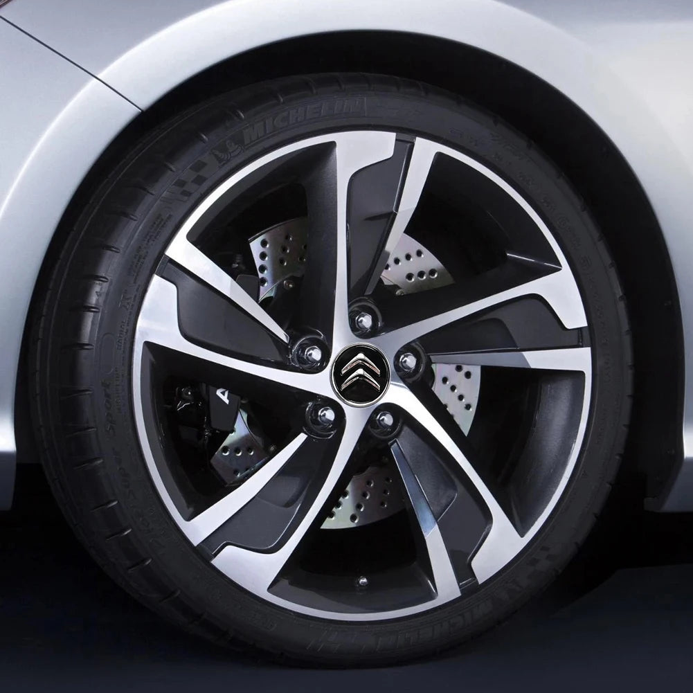 4/8/12pcs Genuine Wheel Center Hub Cap Alloy 60MM Wheel Center Cap Replacement Black for Citroen Most Model Caps Auto Decoration
