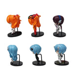 Bandai 1Pcs Random Style 10CM 2025 Anime EVA Asuka Ayanami Rei Q Version Kawaii Figure PVC Model Toys Doll Gift