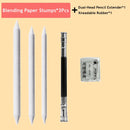Blending Stumps and Tortillions Paper Art Blenders Sandpaper Pencil Sharpener Pointer for Artist Charcoal Sketch Drawing Tools