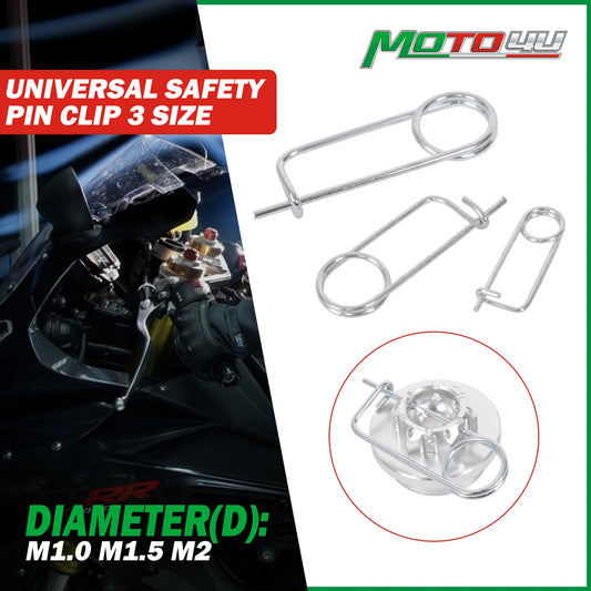 1PC Universal Safety Pin Clip Kart Safety Wire 3 Sizes Safty Wire Clip HH Type Spring Motorcycle Oil Filler Cap Auxiliary Tools