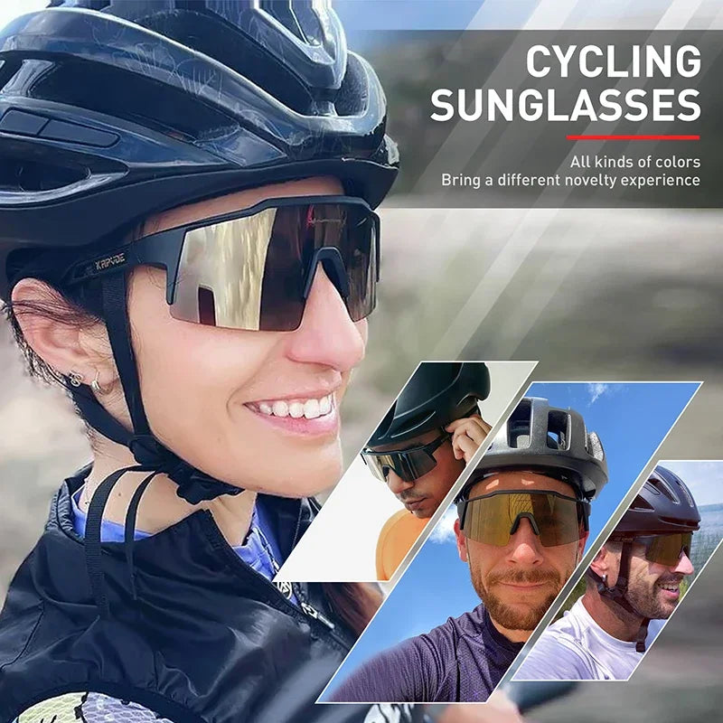 Polarized Cycling Glasses 4 Lens 2025 Men Women Sport Fishing Running Sunglasses Road Mountain Bike Goggles MTB Bicycle Eyewear