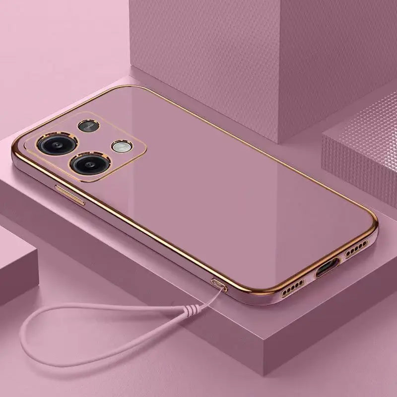 For Redmi Note 13 4G Case Redmi Note 13 PRO 5G 4G Cover Note 13 Pro+ Plus Luxury Square Plating Phone Case Shockproof Back Cover