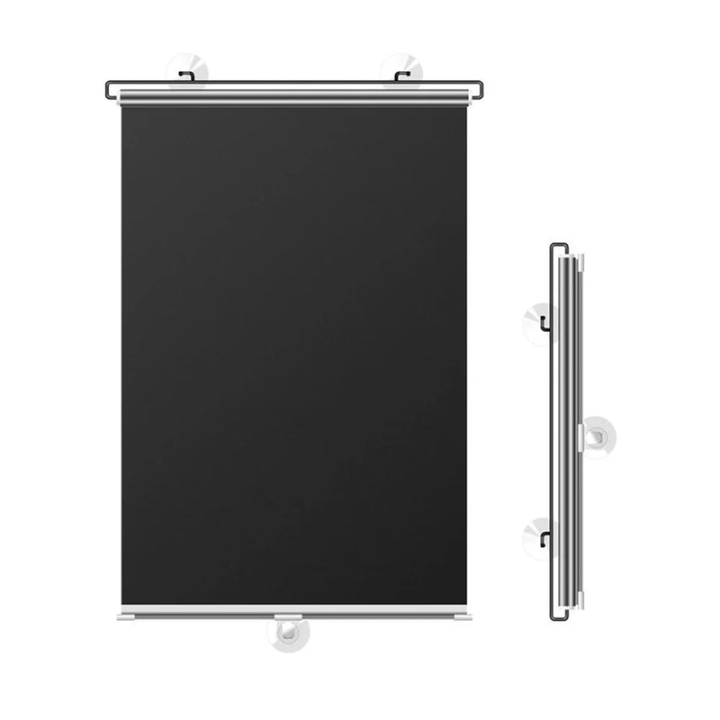 Cordless Retractable Roller Shades Black Home Office Windows Sunshade Thermal blinds without drilling blackout curtain