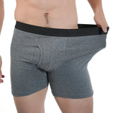 Men Mid-Long Boxer Shorts Sport Underwear Cotton Underpants Sexy Breathable Large Boxershorts Men's Gifts