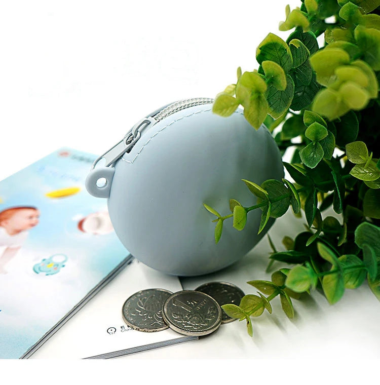 Small Purse Silica gel Handbags For Women Round Shape Mini Luxury Designer Female Messenger Coin Purse