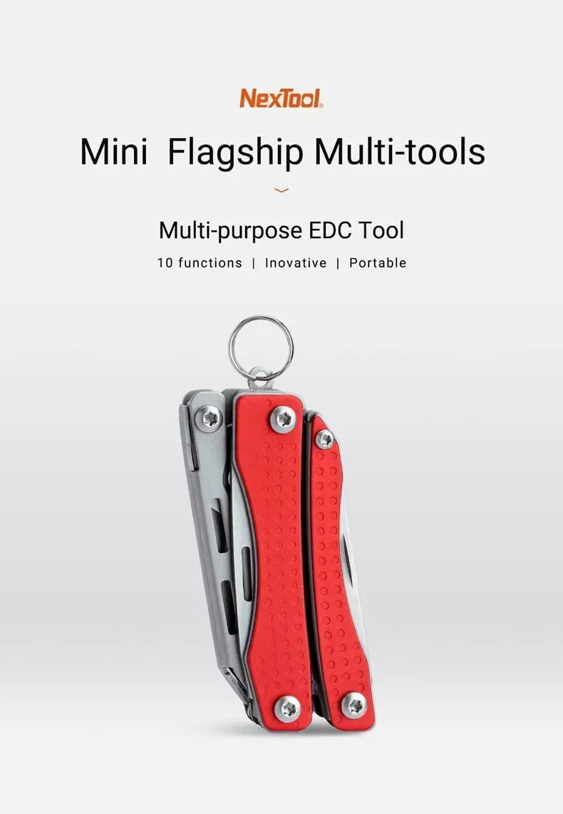 NexTool Mini Flagship 10 IN 1 Multi Functional Folding EDC Hand Tools Pockets Pliers Screwdriver Bottle Opener Outdoor Multitool