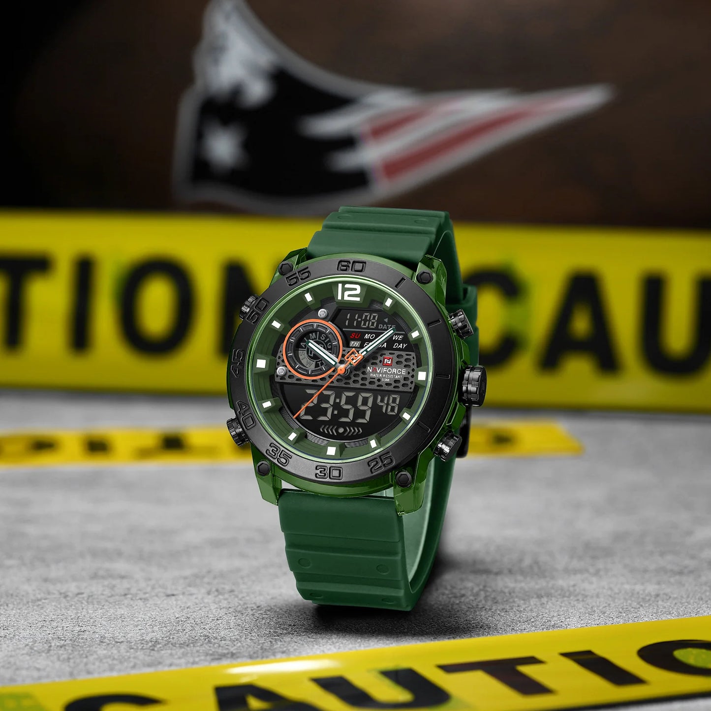NAVIFORCE 6104 Fashion Sports Electronic Quartz Watch Men Calendar Luminous Outdoor Casual Digital Watches for Man reloj hombre