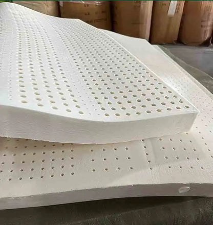 Natural Latex Mattress Topper with Cover Natural Rubber Pure Mattress Home Dormitory Soft Cushion Mat Queen Size Medium Firmness