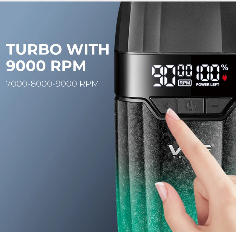 VGR Professional Hair Trimmer 9000 RPM Cordless Hair Clipper Rechargeable Hair Trimmer Metal Trim