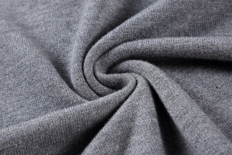 Suéter de cuello alto de punto de alta calidad para hombre, antibolitas, ajustado, de manga larga, color liso, tendencia