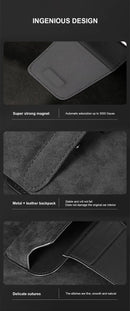 SEAMETAL Cowhide Sun Visor Glasses Holder Premium Leather Wear-Resistant Sunglasses Protective Box Auto Eyeglasses Storage Case