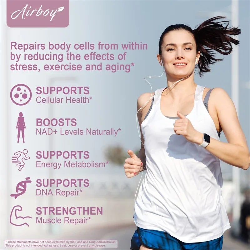 NAD+ Resveratrol Supplements - Anti Aging and Natural Cell Regeneration, for Cellular Health, Strengthens Immune SystemSupplemen