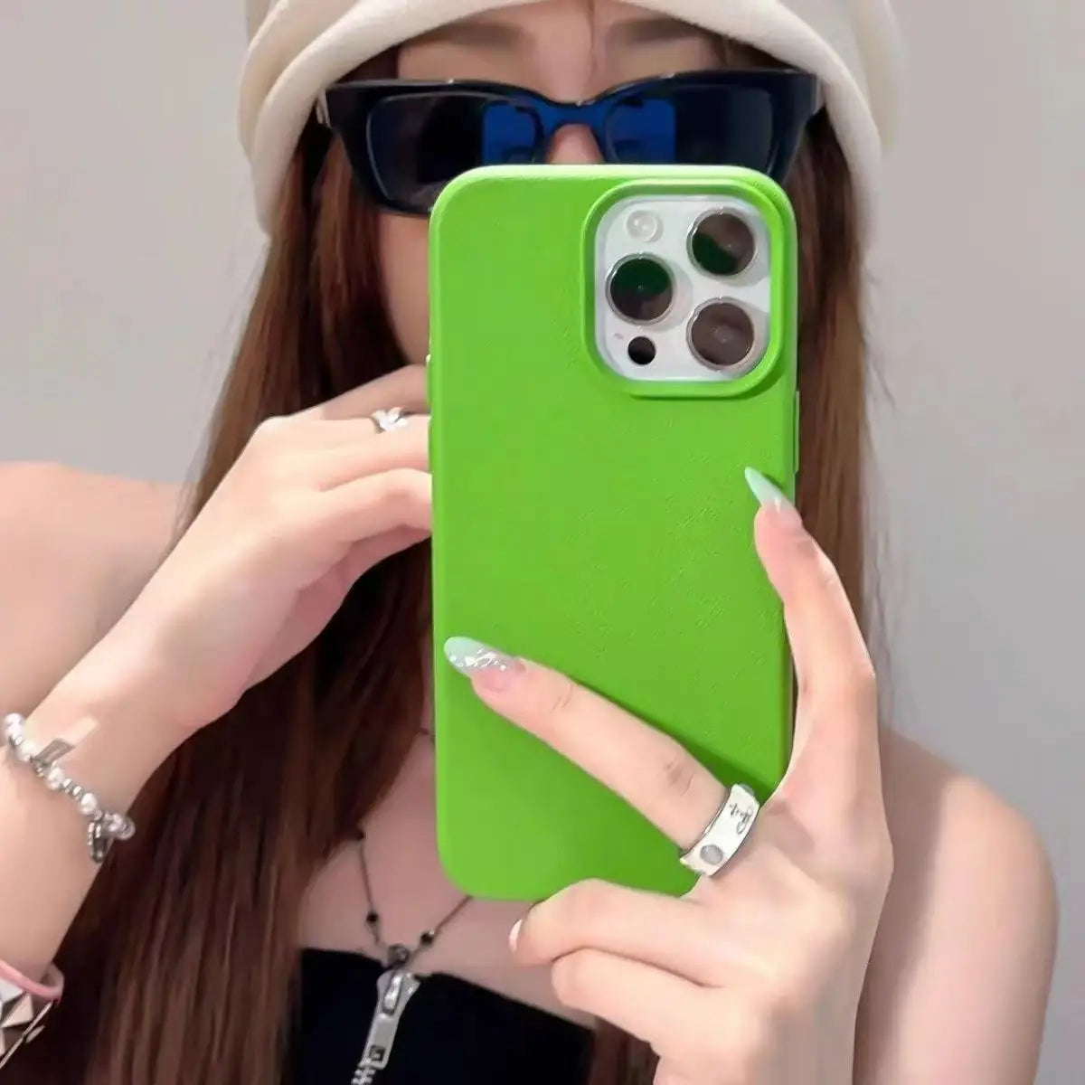 Soft Candy Color Lichee Pattern Silicone Phone Case For iPhone 11 12 13 14 15 16 ProMax Plus 16E X XS XR Shockproof Bumper Cover