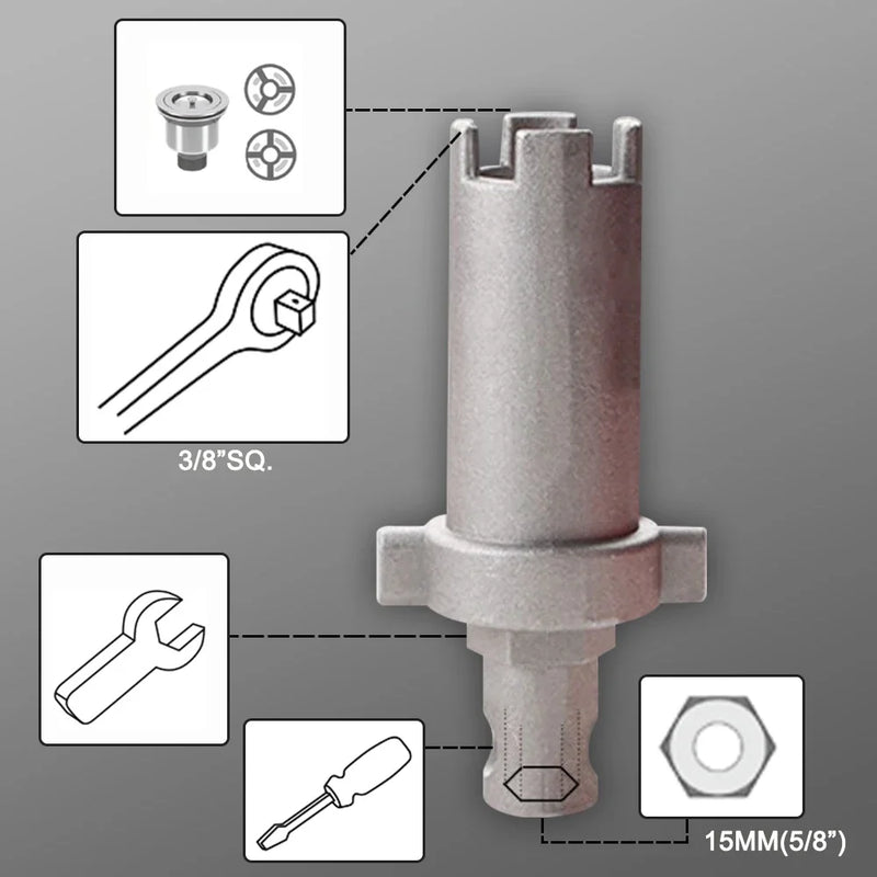 14 In 1 Faucet Sink Wrench Pipe Wrenches Faucet Sink Installer Kit for Bathroom Kitchen Plumbing Repair Installation Hand Tools