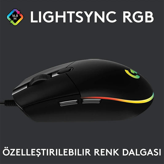 Ratón para juegos con cable Logitech G102 Prodigy original, USB tipo A, 8000 DPI, para PC, Mac y portátiles. Accesorios para portátiles.