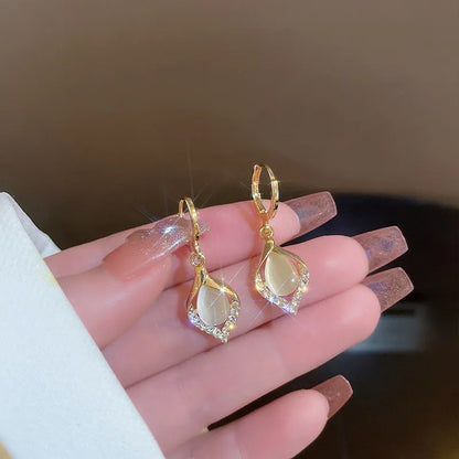 Pendientes de ojo de gato para mujer, ojo de ángel, accesorios de joyería para regalo, temperamento de alta gama, moda, lujo 