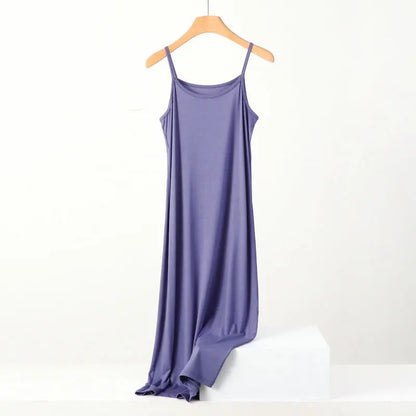 XL to 8XL Lengthen Modal Dress  Large size Spaghetti strap bottoming dresses Halter sundress Camisoles slips Inner Petticoat