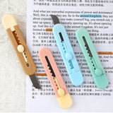 Mini navaja de bolsillo Kawaii con diseño de caramelo, color arte, multiusos, caja exprés, cortador de papel, herramienta para manualidades, material de papelería para oficina y escuela.