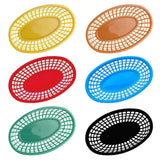 Photo Prop Plastic Food Baskets Reusable Colorful Bread Plate Oval Shape Basket Serving Desktop Decor