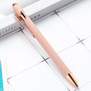 50pcs Light Metal Ballpoint Pen Touch Screen Pen Office School Advertising Pen Custom Logo Text Engraving Laser Engraving