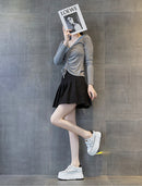 Fujin 9cm Cow Suede Genuine Leather Women Vulcanized Shoes Platform Wedge Skate Boarding High Brand Heels Casual Summer Shoes