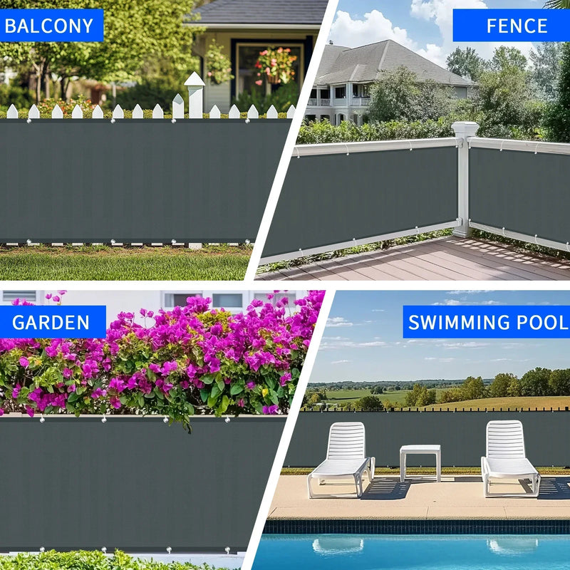 Waterproof Privacy Fence Screen Fence Covering Privacy with Grommets UV Protection Fencing Shade Cover for Outdoor Yard Backyard