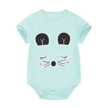 Nueva ropa de verano para niños, peleles para bebés y niñas, mono de algodón de manga corta con dibujos de Spider-Man y Mickey para recién nacidos, trajes para niños pequeños