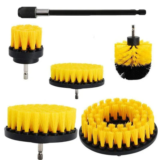 Electric Scrub Brush Kit for Bathroom Cleaning, Bathtub Drill Brush, Scrubbing Drill Brush, 2", 3.5", 4", 5"