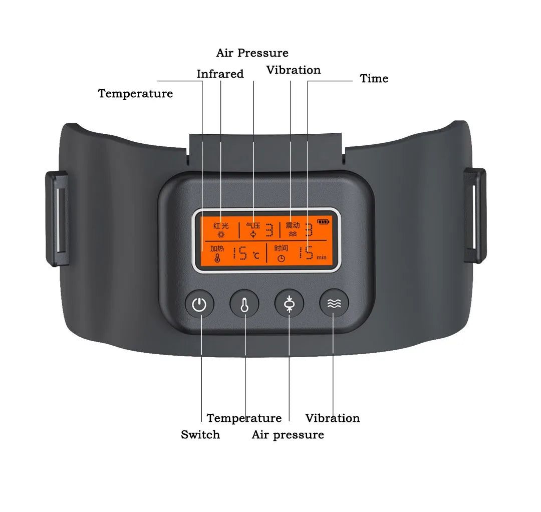 Masajeador de rodillas inteligente Youpin Pangao, masaje de presión de aire, calefacción por infrarrojos, vibración, instrumento de fisioterapia para aliviar el dolor.