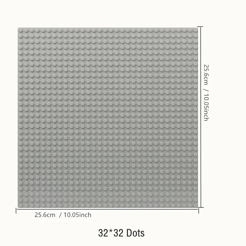 Placa base de 32 x 32, 16 x 32, 16 x 16 puntos, bloques de construcción, placa base de plástico para bricolaje, accesorios de ladrillo clásicos, juguete para niños
