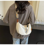2024 New Fashion Crossbody Bag Simple Wide Shoulder Strap Design Single Shoulder Bag Original Style Commuting Dumpling Women's Bag