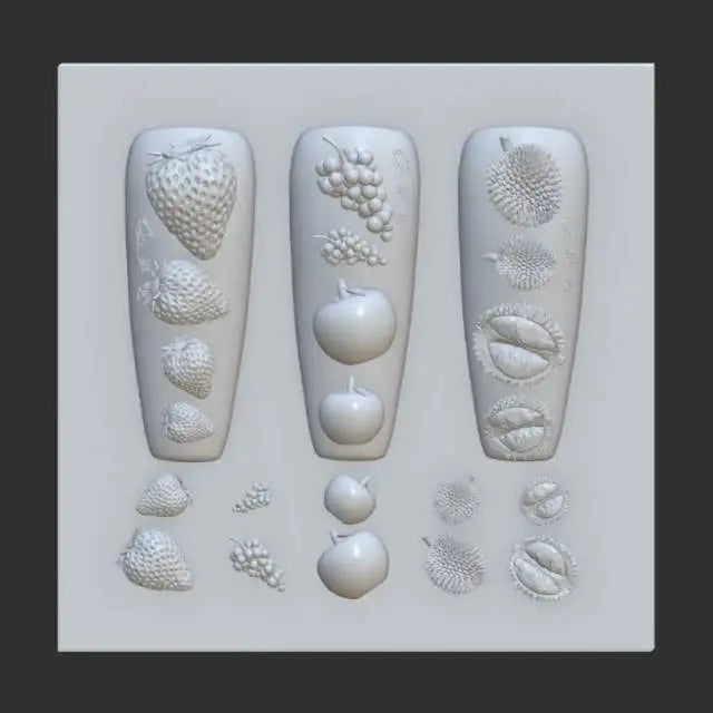1pc Bowknot Candles Jellyfish Shell Rose Leaf  3D Acrylic Mold Nail Art Decoration Nails DIY Design Silicone  Nails Mold
