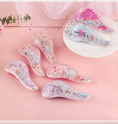 Children's Hair Smoothing Comb Anti-static Massage Hair Brush Tangle Detangle Shower Massage Hairbrush Comb Salon Hair Styl Tool