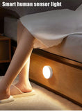 Luz Noturna LED com Sensor de Movimento e Recarregável via USB – Ideal para Cozinha, Quarto, Escadas, Corredor, Armário e Guarda-Roupa