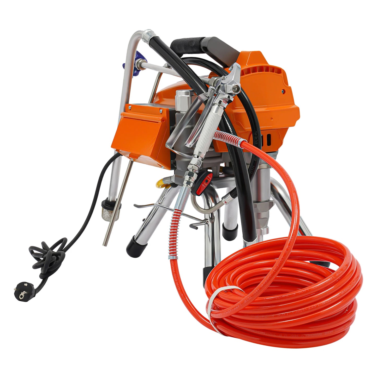 Pulverizador de pintura sin aire de 3000 W, pistola pulverizadora de alta presión, alcance de 35 cm, 2,7 l/min, 220 V, 50 Hz, 3000 psi, 23 MPa. 