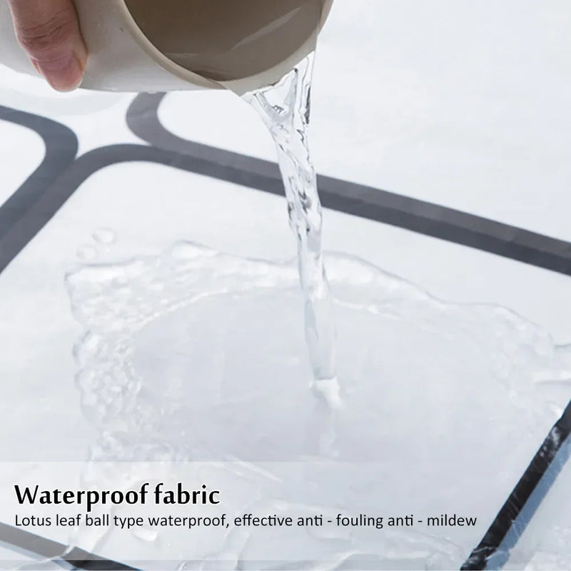 Cortinas de ducha de baño con ganchos, impermeables y resistentes al moho, mamparas de baño duraderas, cortinas de ducha de tela autocortables de PE EVA.