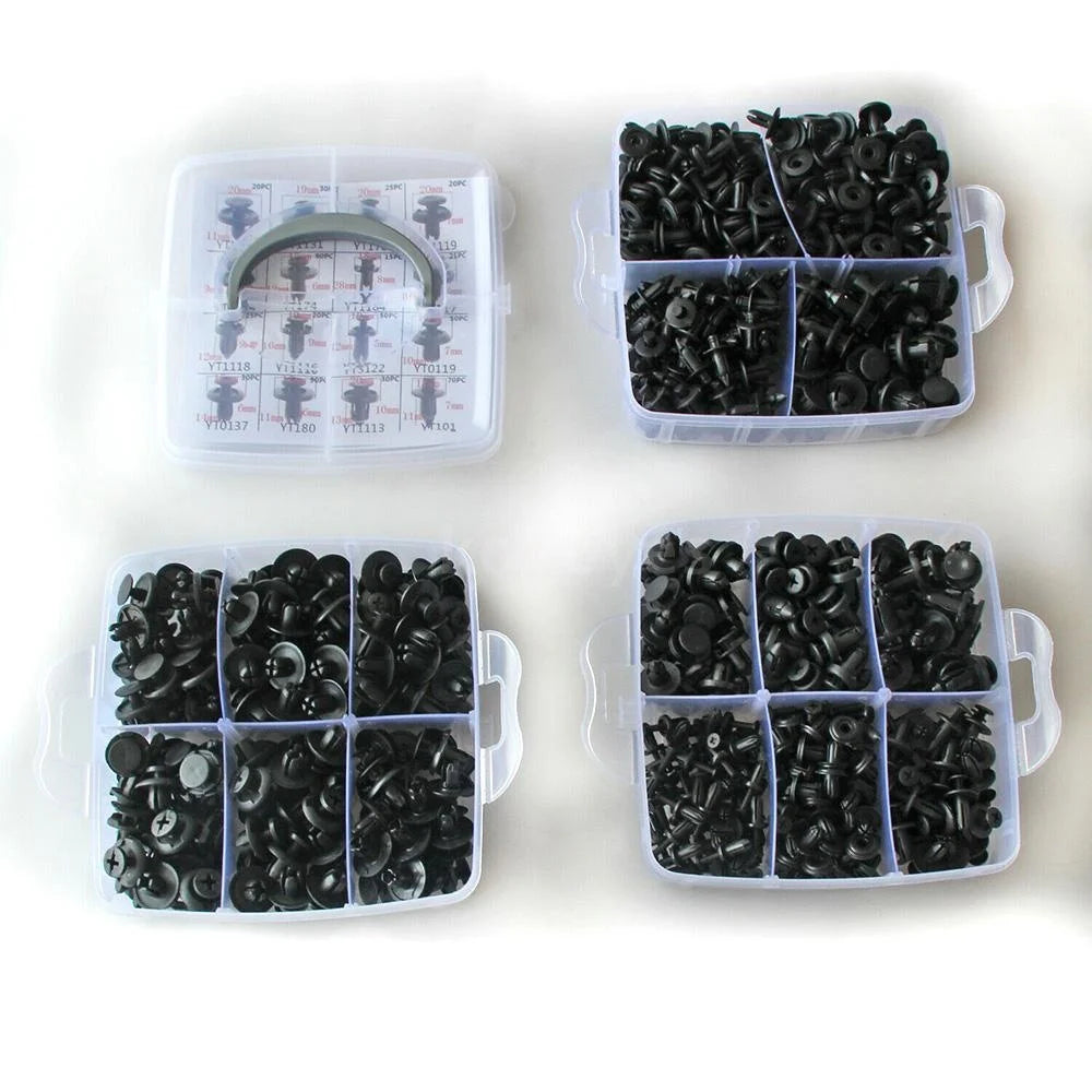 Mixed Size Car Plastic Retainer Clips Automobile Fender Push Pin Rivet Door Trim Panel Retainer Automobile BumperFasteners Tool
