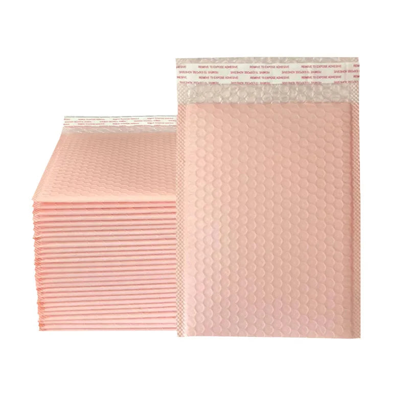 10Pcs Bubble Envelope Bag Pink Bubble Self Seal Mailing Bags Padded Envelopes Package For Gifts